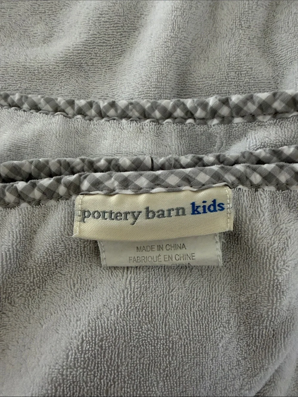 Pottery Barn Kids Hooded Baby Towel, bib & burp cloth 'TEDDY'